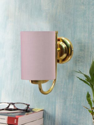 Ambika Home Grey cotton wall mounted Gold Lamp | Modern Decorative Wall Lamp for Living Room, Bedroom & Hallway