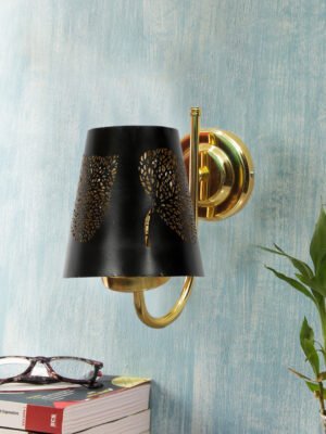 Ambika Home Leaf wall shade with Gold Wall Mounted Lamp | Modern Decorative Wall Lamp for Living Room, Bedroom & Hallway