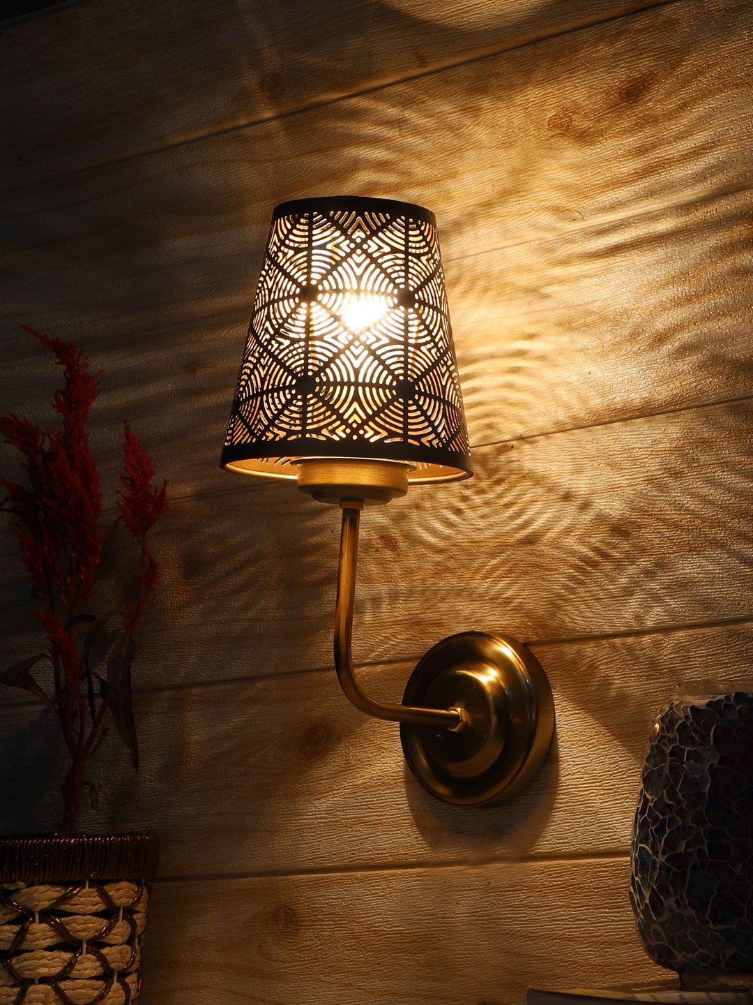 Ambika Home Luxury Gold Wall Lamp for Bedroom, Hall & Passage | Luxury Decorative Wall Light for Living Room, Bedroom, Hallway & Home Décor - Image 3
