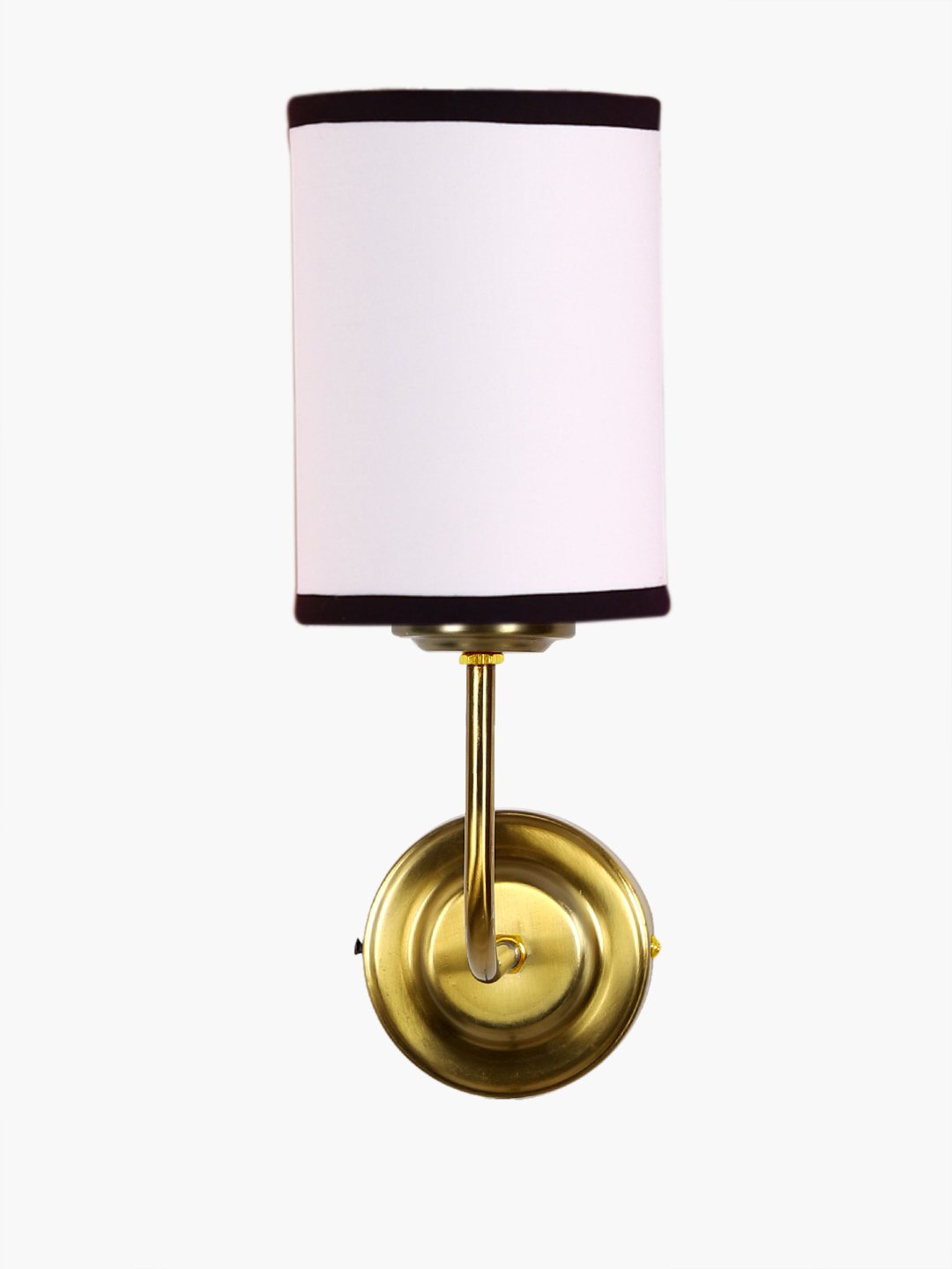 Ambika Home Premium White & Black Cotton Wall Mounted Lamp with Gold Base for Hall & Bedroom | Luxury Decorative Wall Light for Living Room, Bedroom, Hallway & Home Décor - Image 5