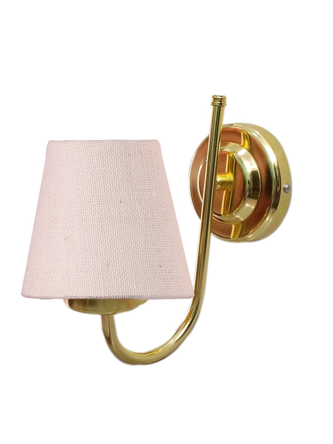 Ambika Home White Jute wall mounted Gold Lamp | Modern Decorative Wall Lamp for Living Room, Bedroom & Hallway - Image 9