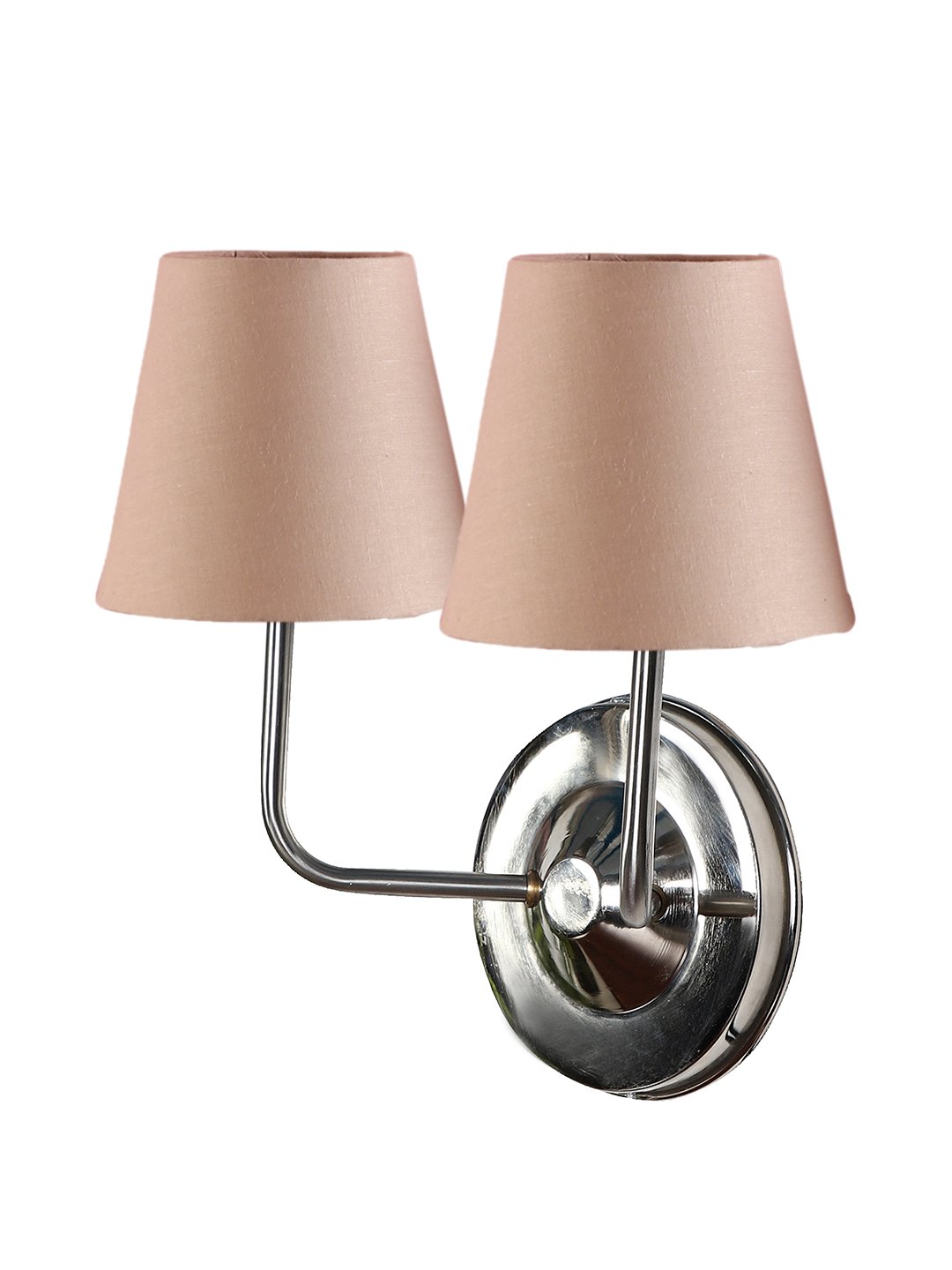 Ambika Home Dual Off White Cotton Wall Mounted Lamp with Steel Base Decorative Wall Lamp for Living Room, Bedroom & Hallway - Image 3