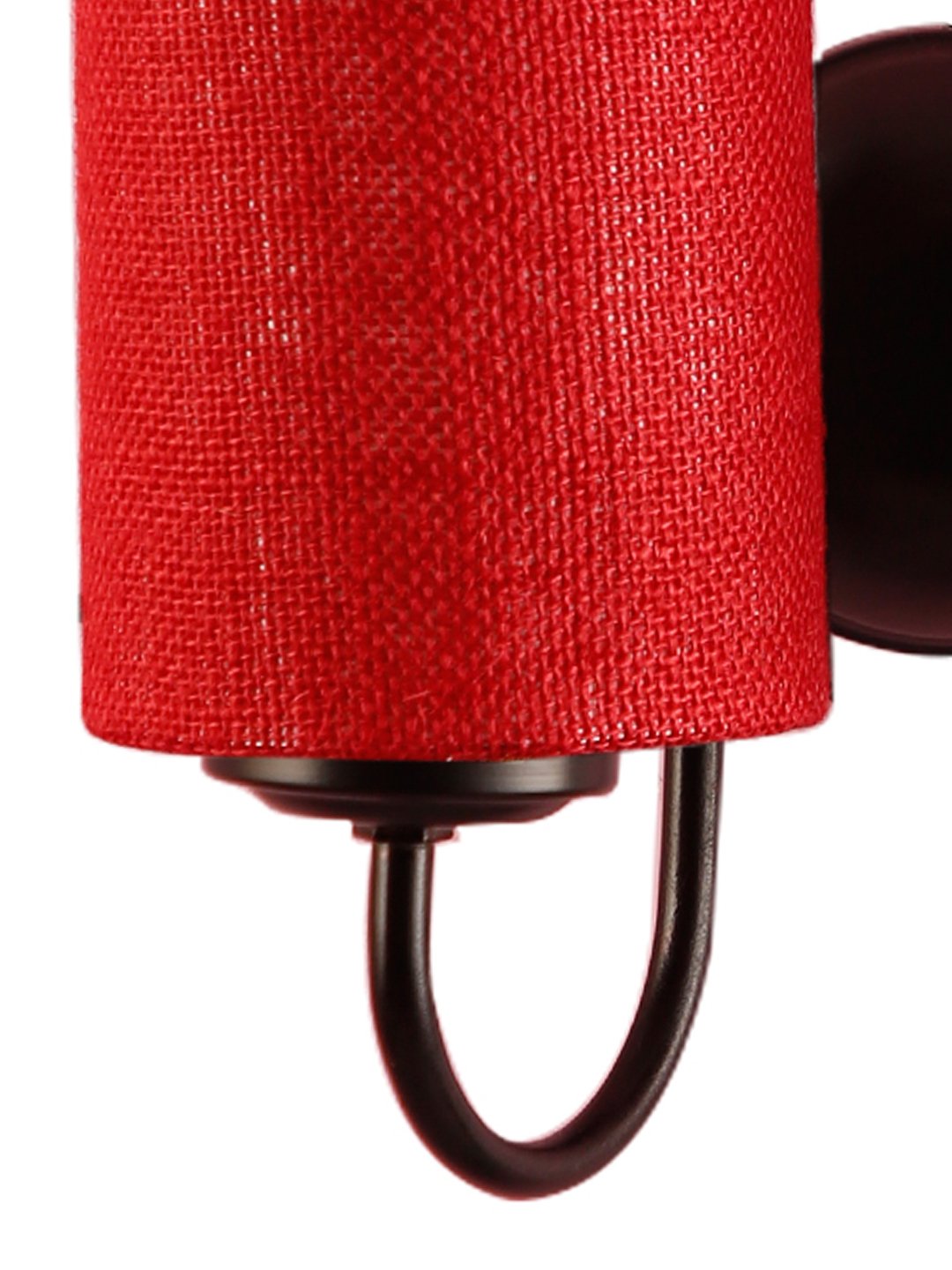 Ambika Home Dual Maroon Jute Wall Mounted Lamp Iron Base Decorative Wall Lamp for Living Room, Bedroom & Hallway - Image 5