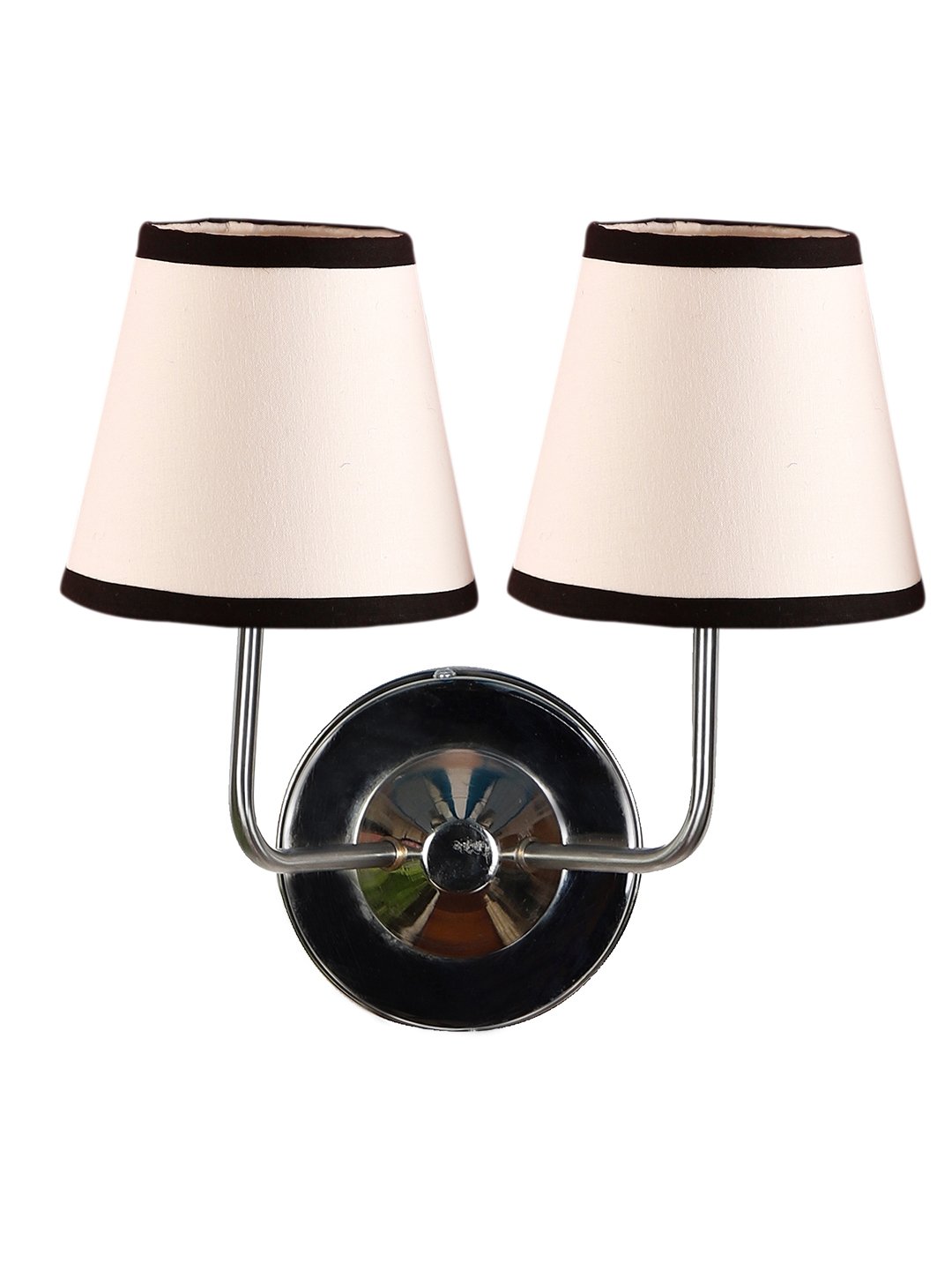 Ambika Home Dual Off White Cotton Wall Mounted Lamp with Steel Base Decorative Wall Lamp for Living Room, Bedroom & Hallway - Image 4