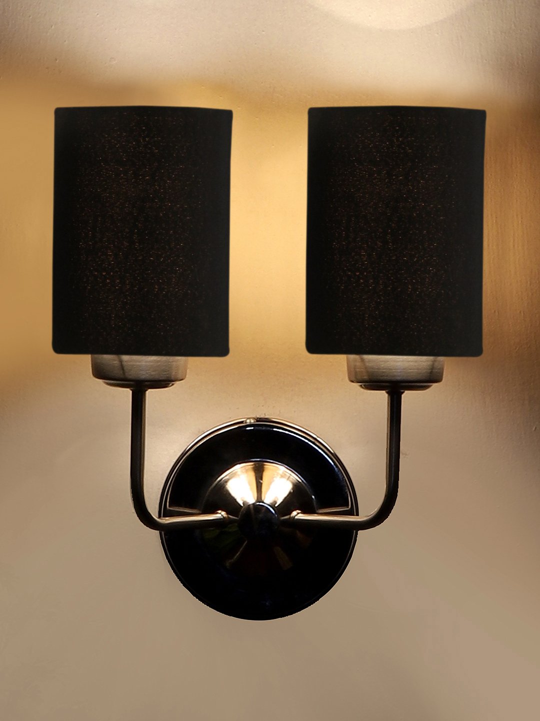 Ambika Home Dual Black cotton Wall mounted Lamp with Steel Base Decorative Wall Lamp for Living Room, Bedroom & Hallway - Image 5