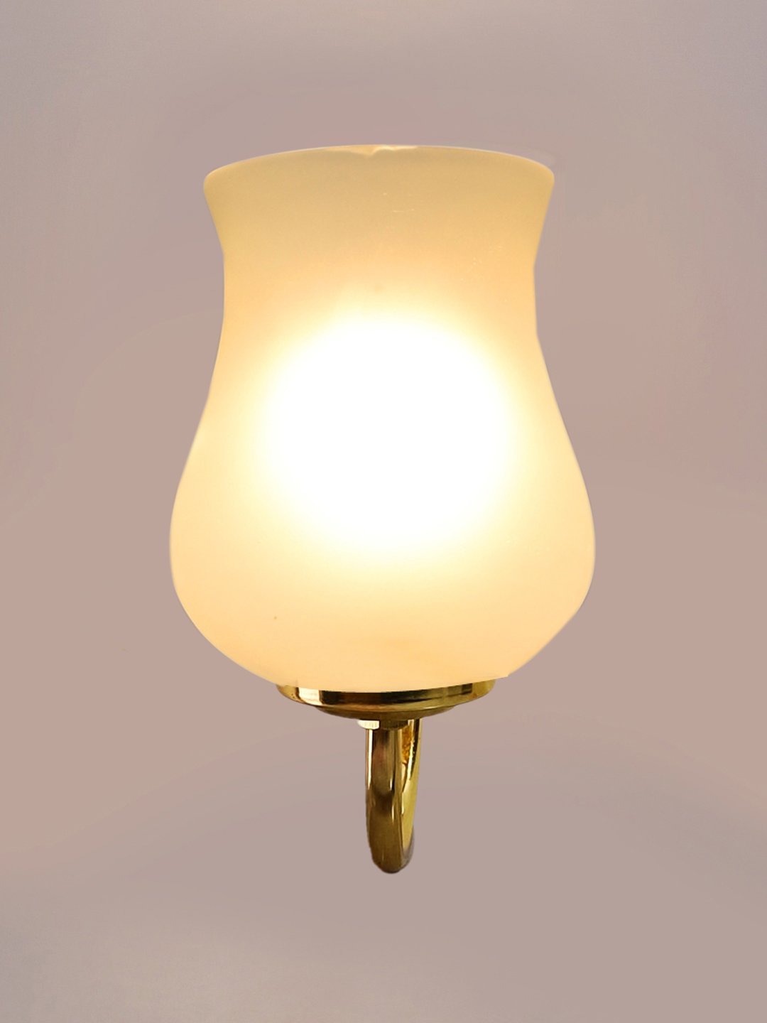 Ambika Home Milky White Glass wall mounted Gold Lamp | Modern Decorative Wall Lamp for Living Room, Bedroom & Hallway - Image 7