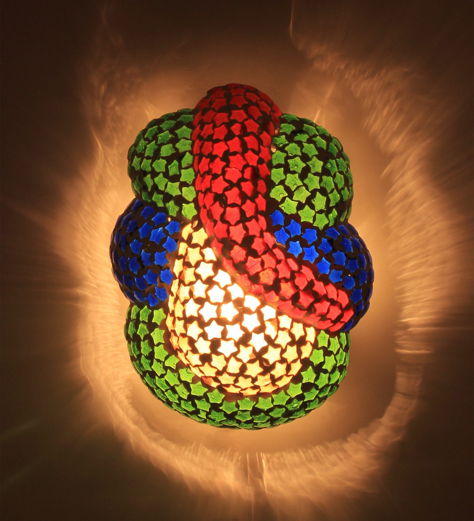 Ambika Home Mosaic Multicolor Ganesh Ji Wall Light for Home, Room & Entrance Decor - Image 7