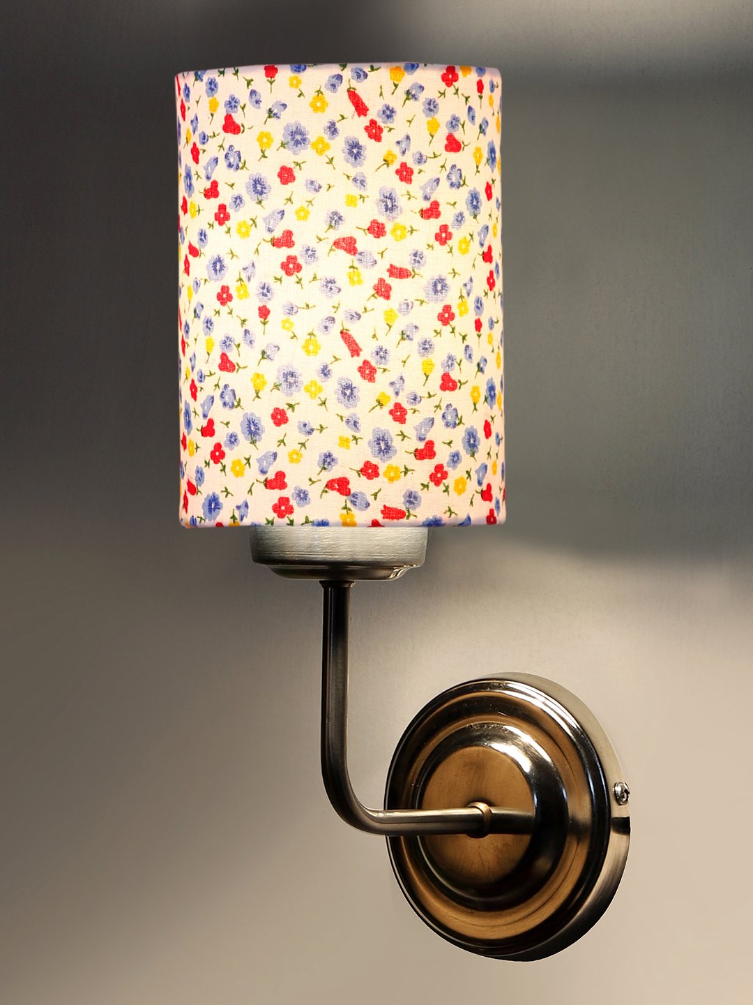 Ambika Home Multicolor cotton shade wall mounted lamp with Steel Base Decorative Wall Lamp for Living Room, Bedroom & Hallway - Image 7