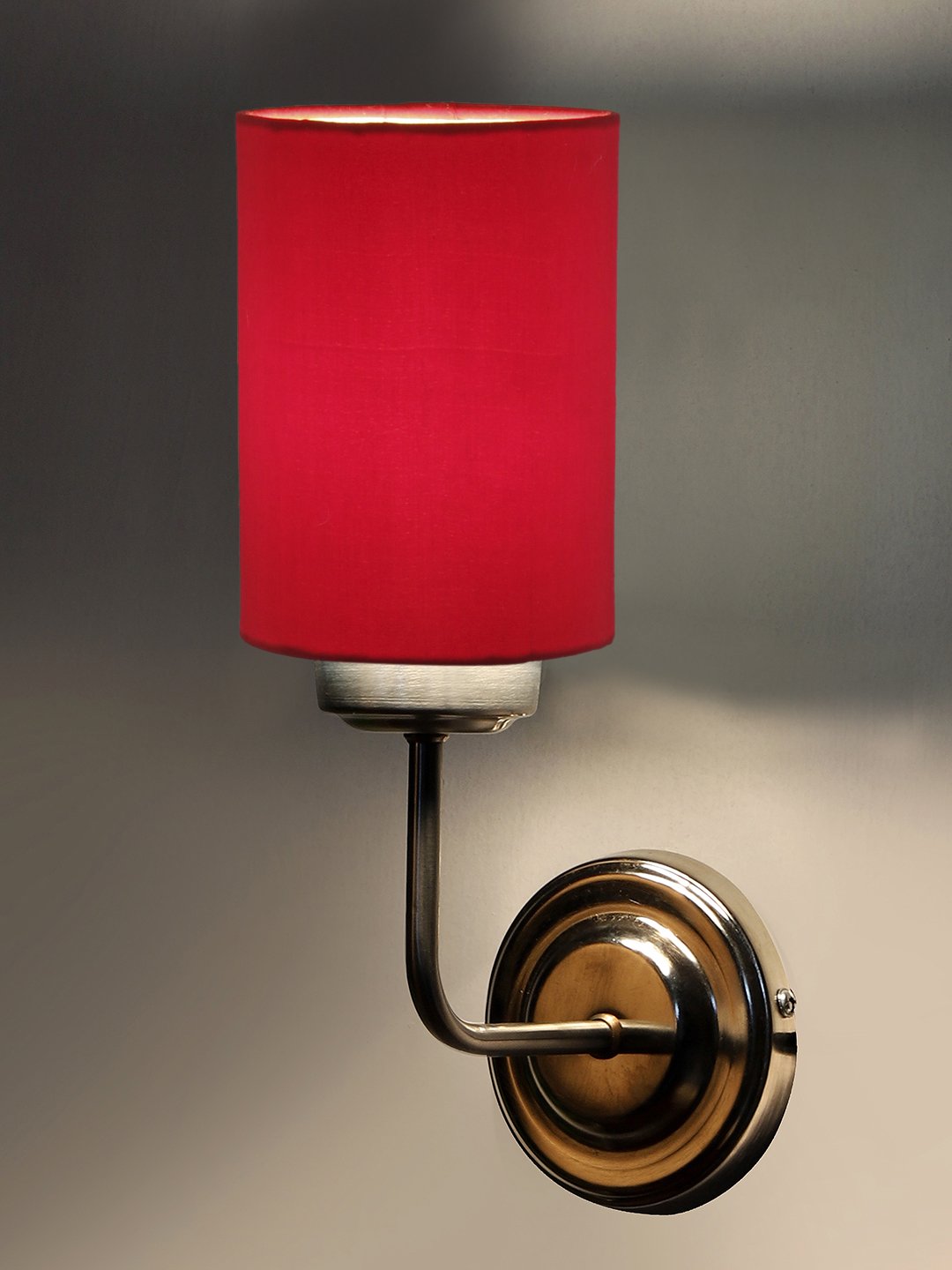 Ambika Home Red cotton Wall mounted Lamp Steel Base Decorative Wall Lamp for Living Room, Bedroom & Hallway - Image 7