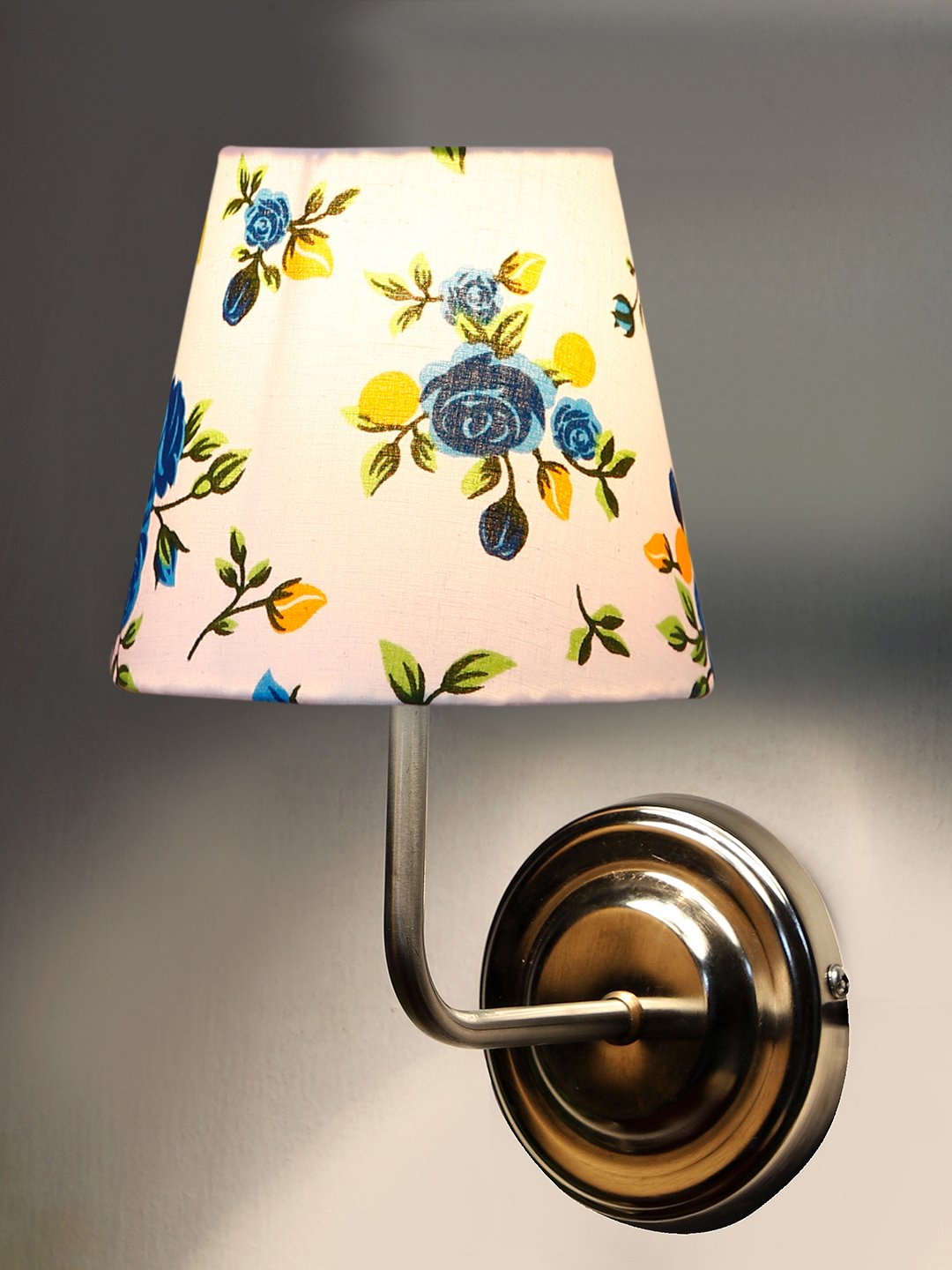 Ambika Home Multicolor cotton shade wall mounted lamp with Steel Base Decorative Wall Lamp for Living Room, Bedroom & Hallway - Image 7