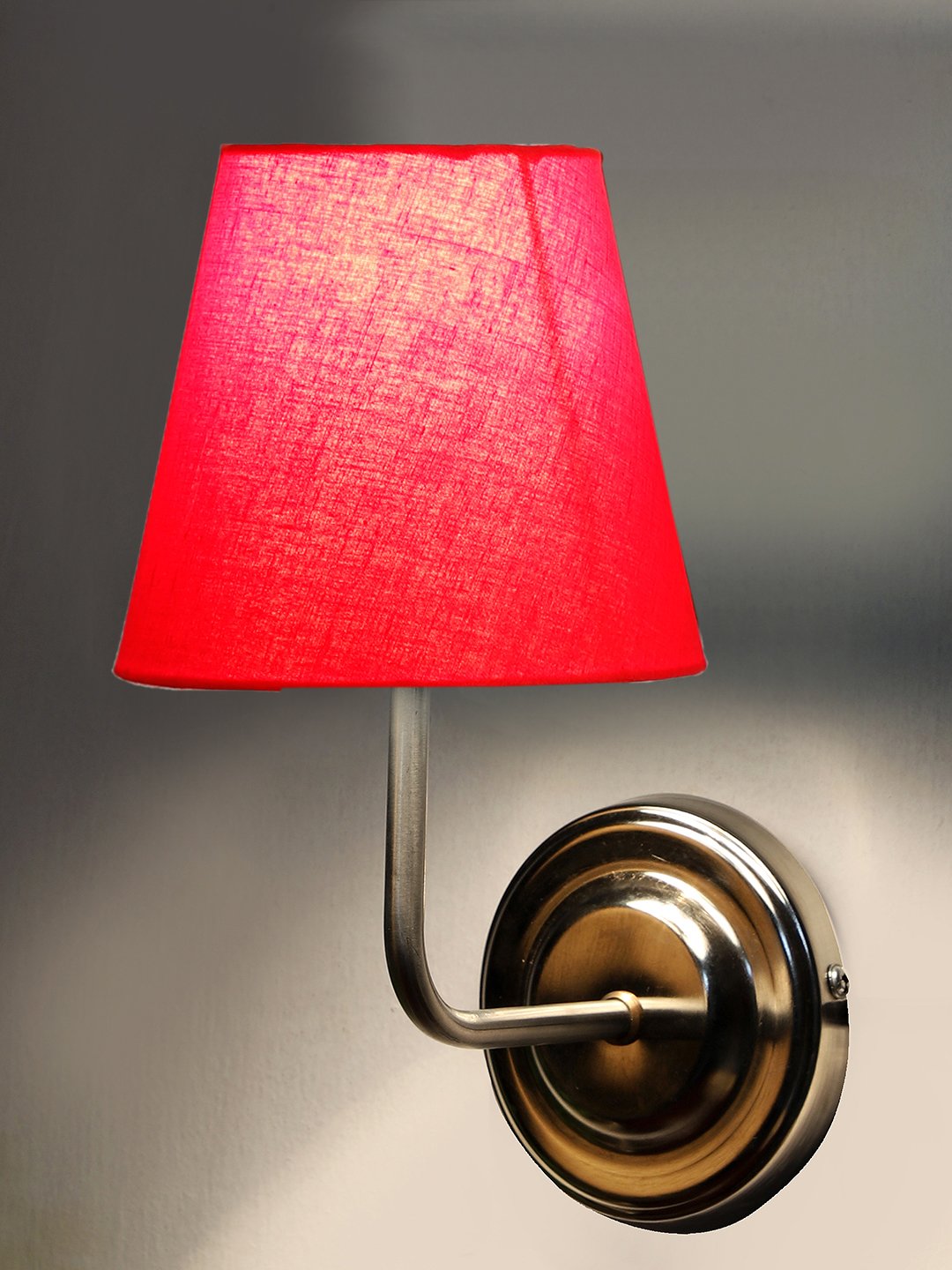 Ambika Home Red cotton Wall mounted Lamp Steel Base Decorative Wall Lamp for Living Room, Bedroom & Hallway - Image 7