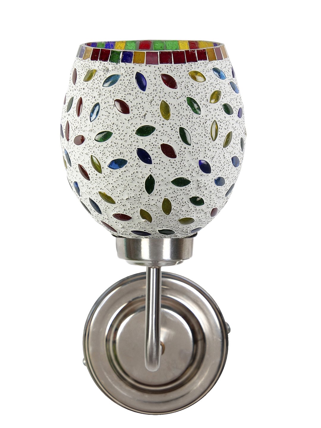 Ambika Home Multicolor Glass Wall Mounted Lamp with Steel Base Decorative Wall Lamp for Living Room, Bedroom & Hallway - Image 7