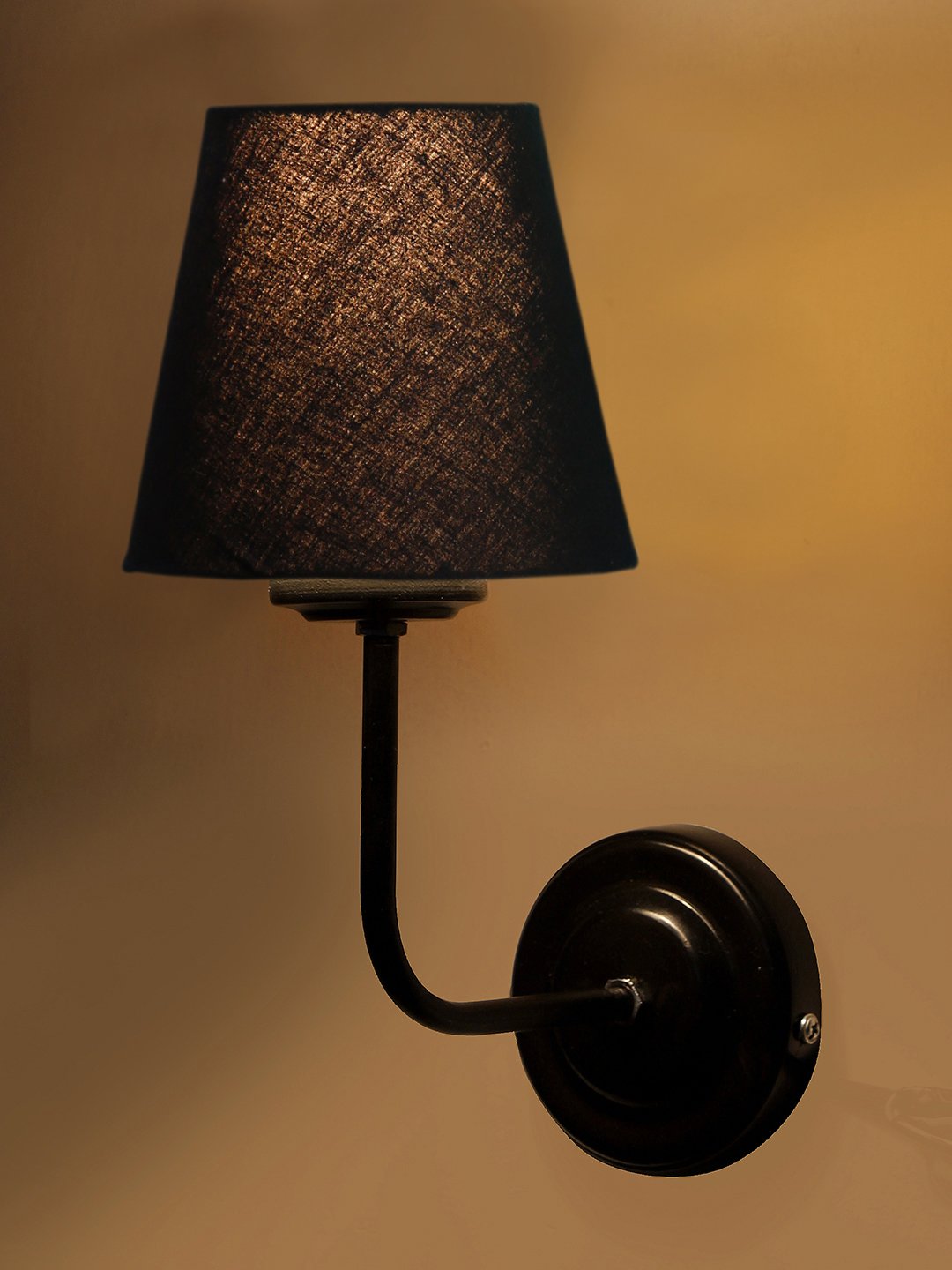 Ambika Home Black cotton Wall mounted Lamp with Iron Base Decorative Wall Lamp for Living Room, Bedroom & Hallway - Image 4