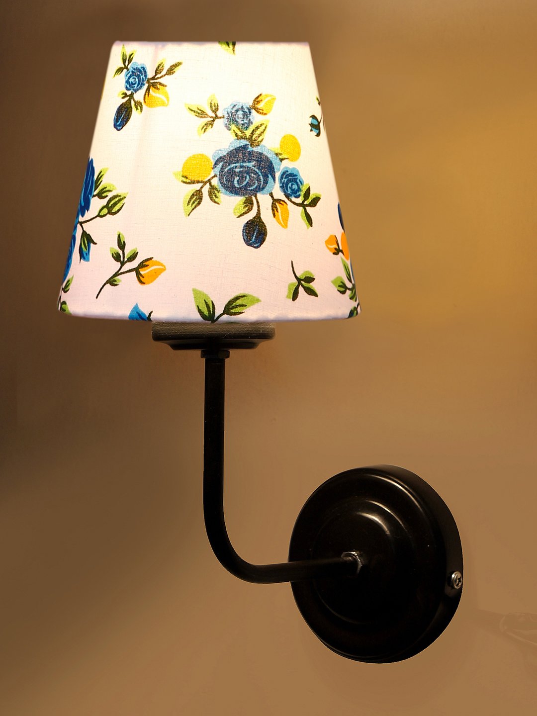 Ambika Home Multicolor cotton shade wall mounted lamp with iron base Decorative Wall Lamp for Living Room, Bedroom & Hallway - Image 4