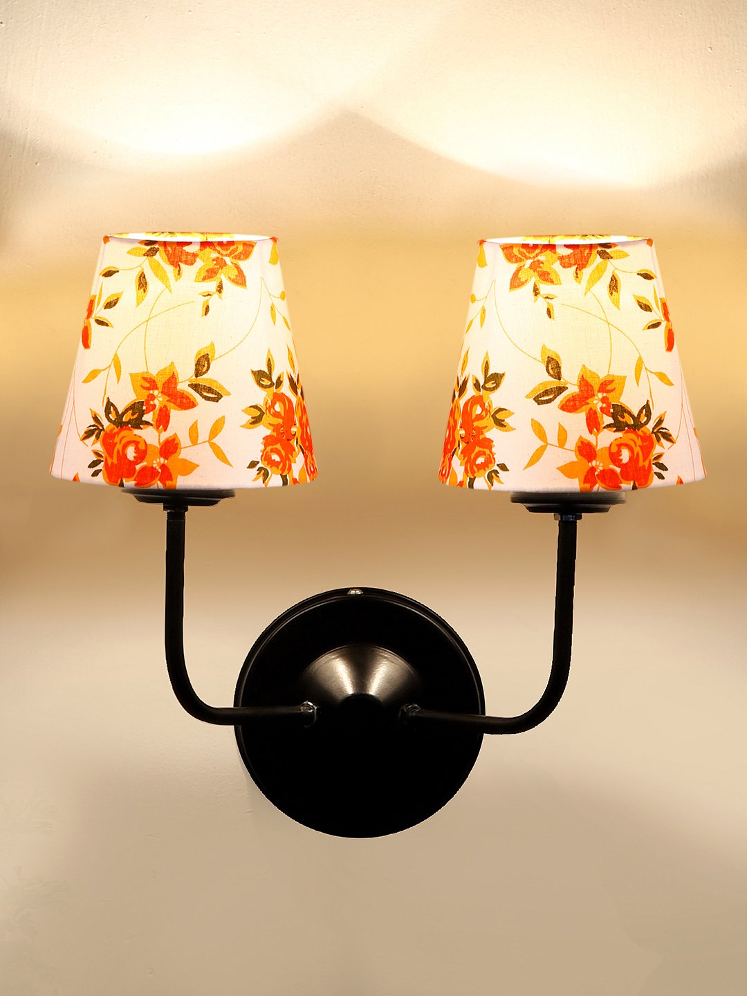 Ambika Home Dual Multicolor cotton shade wall mounted lamp with iron base Decorative Wall Lamp for Living Room, Bedroom & Hallway - Image 6
