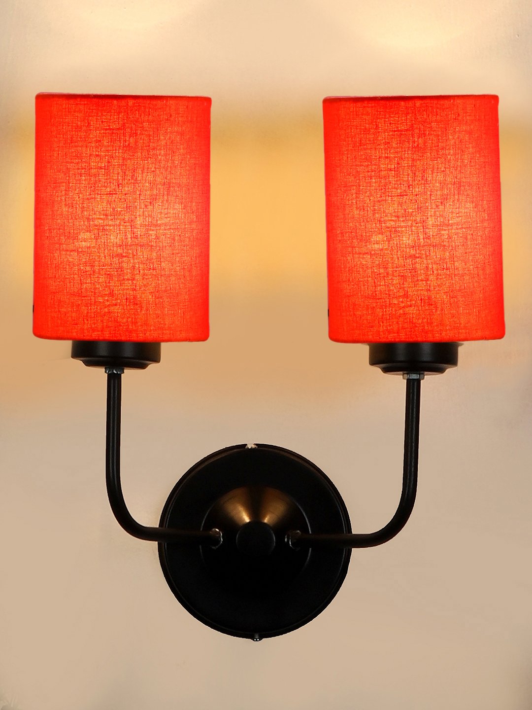 Ambika Home Dual Orange cotton Wall mounted Lamp Iron Base Decorative Wall Lamp for Living Room, Bedroom & Hallway - Image 7