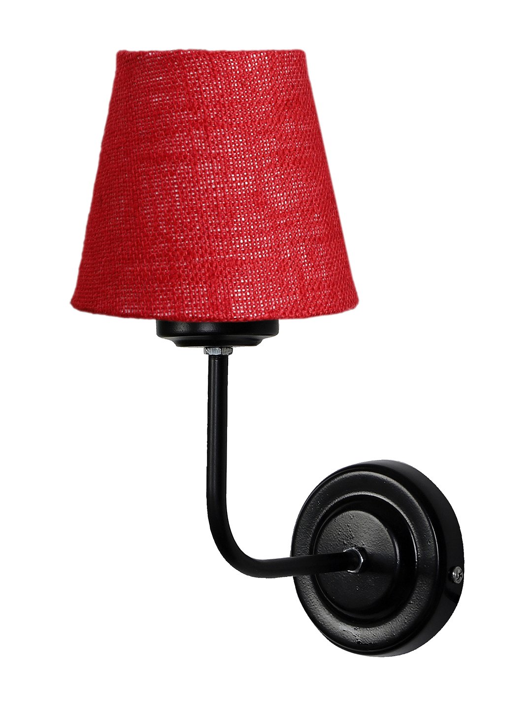 Ambika Home Maroon Jute Wall Mounted Lamp Iron Base Decorative Wall Lamp for Living Room, Bedroom & Hallway - Image 8