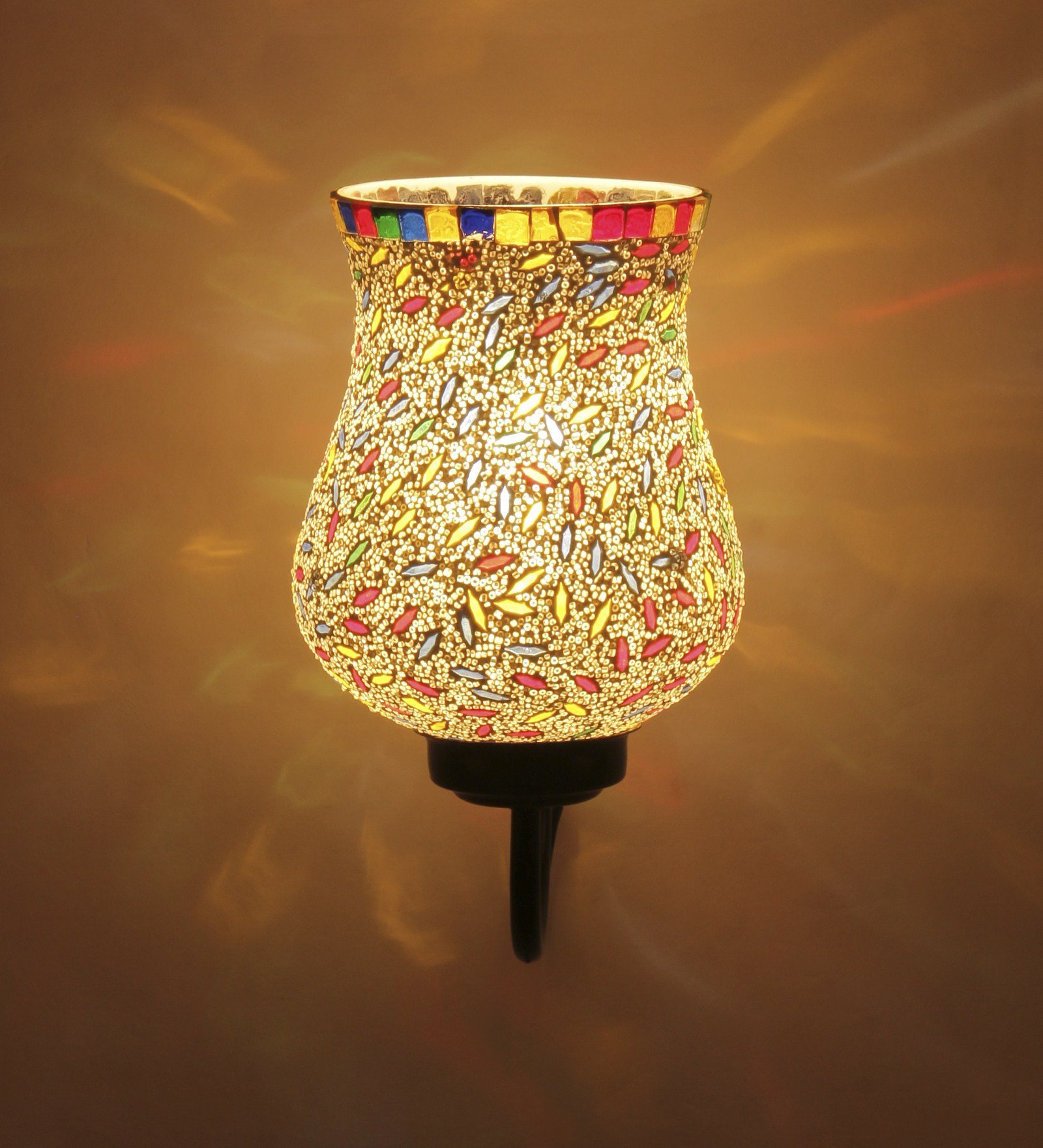 Ambika Home Single Wall Mounted Lamp with Mosaic Glass Decorative Wall Lamp for Living Room, Bedroom & Hallway - Image 3