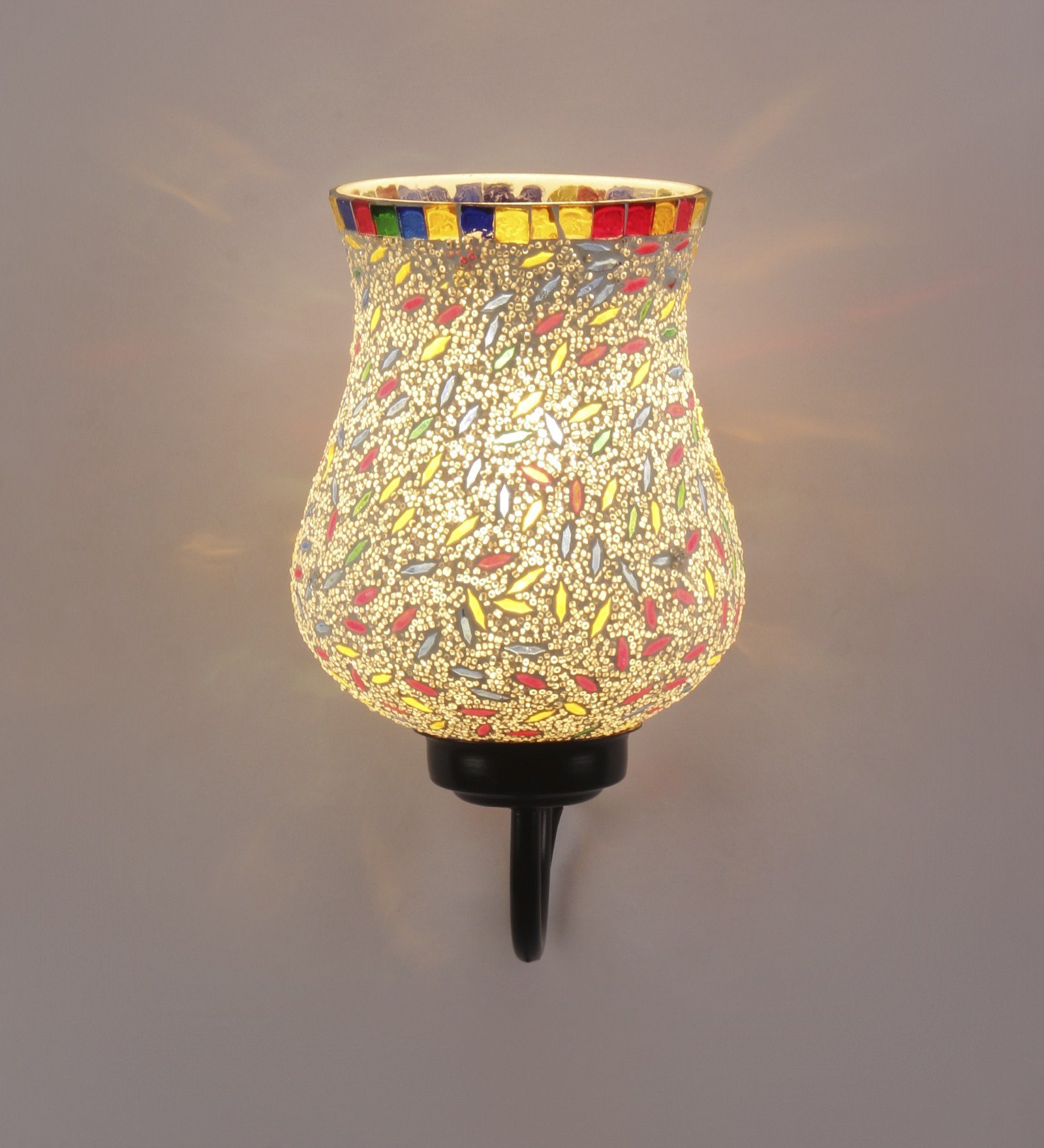 Ambika Home Single Wall Mounted Lamp with Mosaic Glass Decorative Wall Lamp for Living Room, Bedroom & Hallway - Image 4
