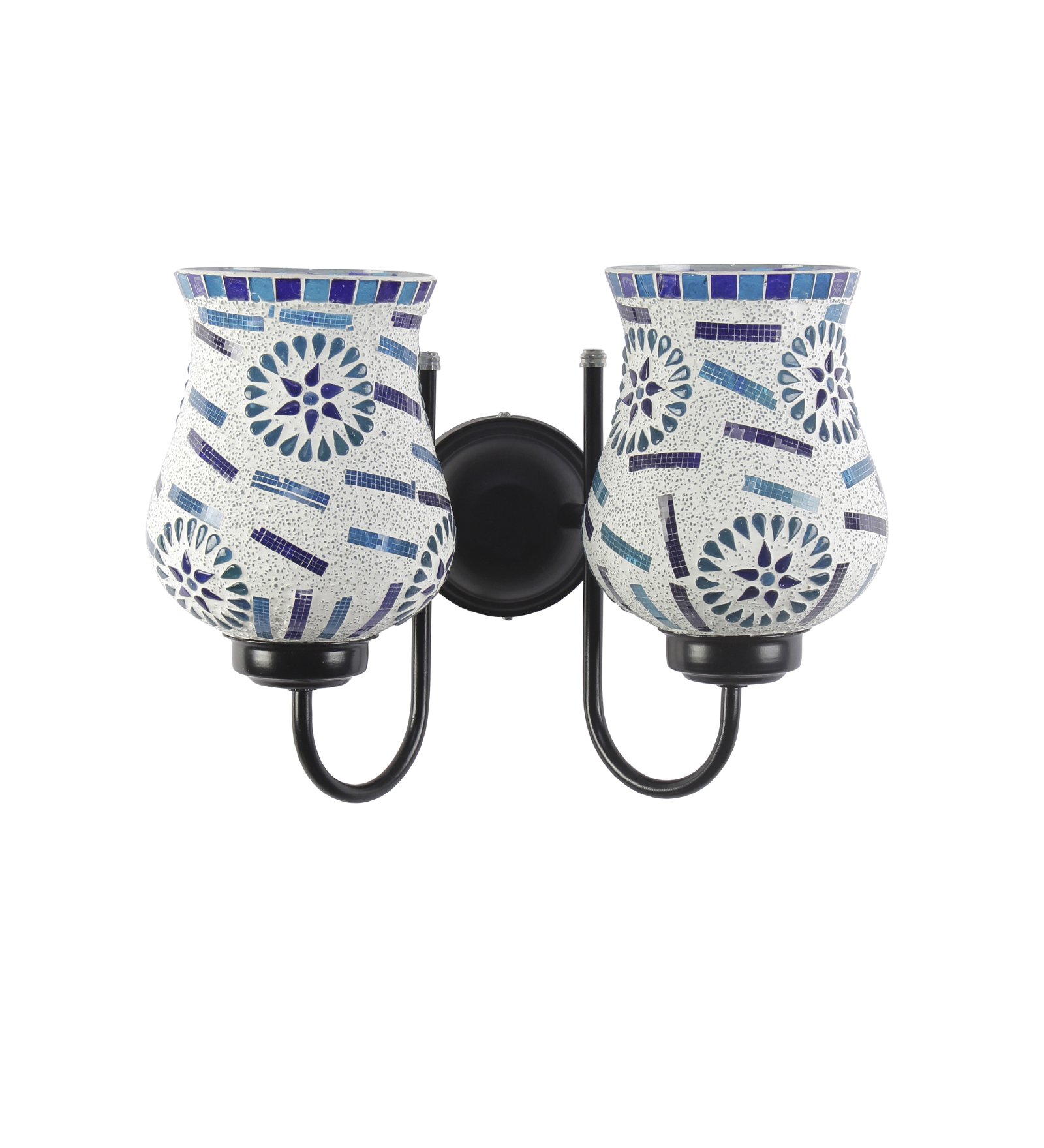 Ambika Home Dual wall Mounted Lamp with Mosaic Glass Decorative Wall Lamp for Living Room, Bedroom & Hallway - Image 5