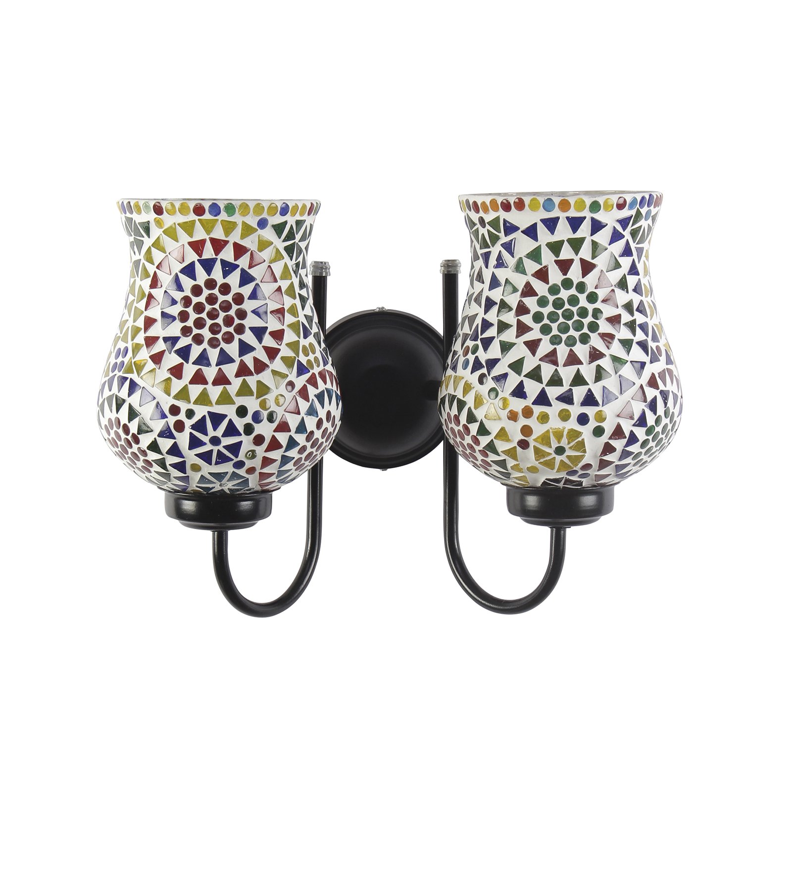Ambika Home Dual wall Mounted Lamp with Mosaic Glass Decorative Wall Lamp for Living Room, Bedroom & Hallway - Image 5
