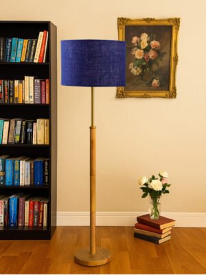 Ambika Home Maroon  Shade Premium Floor Lamp for Living Room, Bedroom & Hallway | Decorative Standing Light | E27 Holder Included Bulb