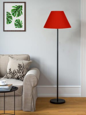 Ambika Home Modern Red  Standing Lamp for Hallway & Reading Corner | E27 Holder Included Bulb
