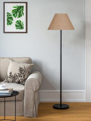 Ambika Home Decorative Beige  Floor Lamp for Living Spaces & Hotels | E27 Holder Included Bulb