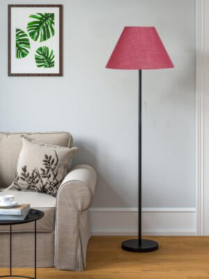 Ambika Home Pink  Shade Luxury Floor Lamp for Living Room & Bedroom | E27 Holder Included Bulb