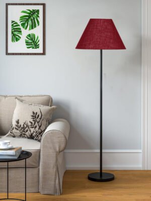 Ambika Home Modern Maroon  Standing Lamp for Hallway & Reading Corner | E27 Holder Included Bulb