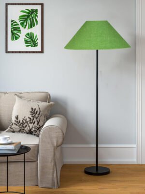 Ambika Home Scandinavian Green Standing Floor Lamp for Modern Homes | E27 Holder Included Bulb