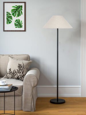 Ambika Home Modern White  Standing Lamp for Hallway & Reading Corner | E27 Holder Included Bulb
