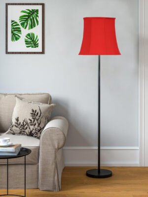 Ambika Home Elegant Red Shade Floor Light for Lounge & Guest Room | E27 Holder Included Bulb