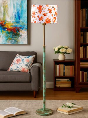 Ambika Home Multi  Shade Premium Floor Lamp for Living Room, Bedroom & Hallway | Decorative Standing Light | E27 Holder Included Bulb