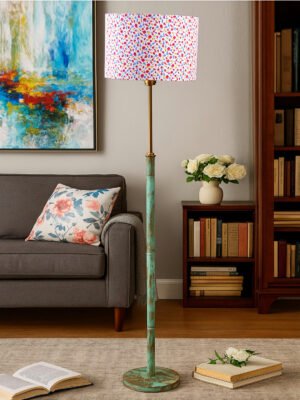 Ambika Home Multi  Shade Premium Floor Lamp for Living Room, Bedroom & Hallway | Decorative Standing Light | E27 Holder Included Bulb