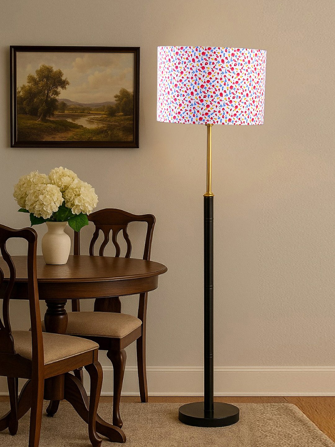 Ambika Home Multi Shade Premium Floor Lamp for Living Room, Bedroom & Hallway | Decorative Standing Light | E27 Holder Included Bulb