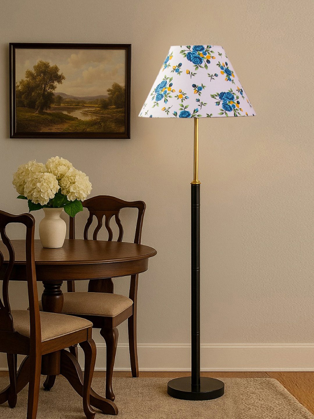 Ambika Home Multi Shade Premium Floor Lamp for Living Room, Bedroom & Hallway | Decorative Standing Light | E27 Holder Included Bulb