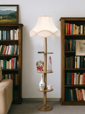 Ambika Home Off-white  Shade Premium Floor Lamp for Living Room, Bedroom & Hallway | Decorative Standing Light | E27 Holder Included Bulb