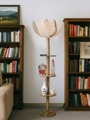 Ambika Home Beige  Shade Premium Floor Lamp for Living Room, Bedroom & Hallway | Decorative Standing Light | E27 Holder Included Bulb