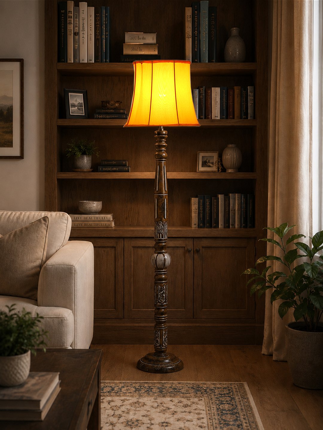 Ambika Home Nordic Bloom White Brushed Floor Lamp | Premium Living Room, Bedroom & Hallway Lighting | E27 Holder & Bulb Included - Image 2
