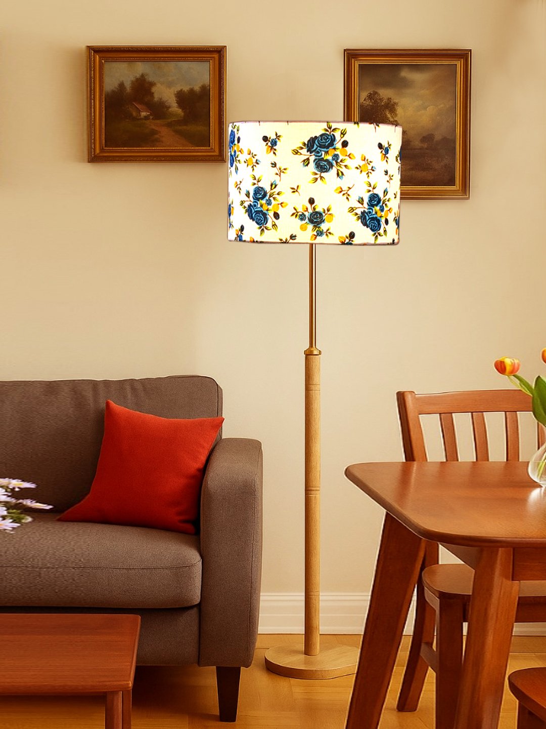 Ambika Home Multi Shade Premium Floor Lamp for Living Room, Bedroom & Hallway | Decorative Standing Light | E27 Holder Included Bulb - Image 2