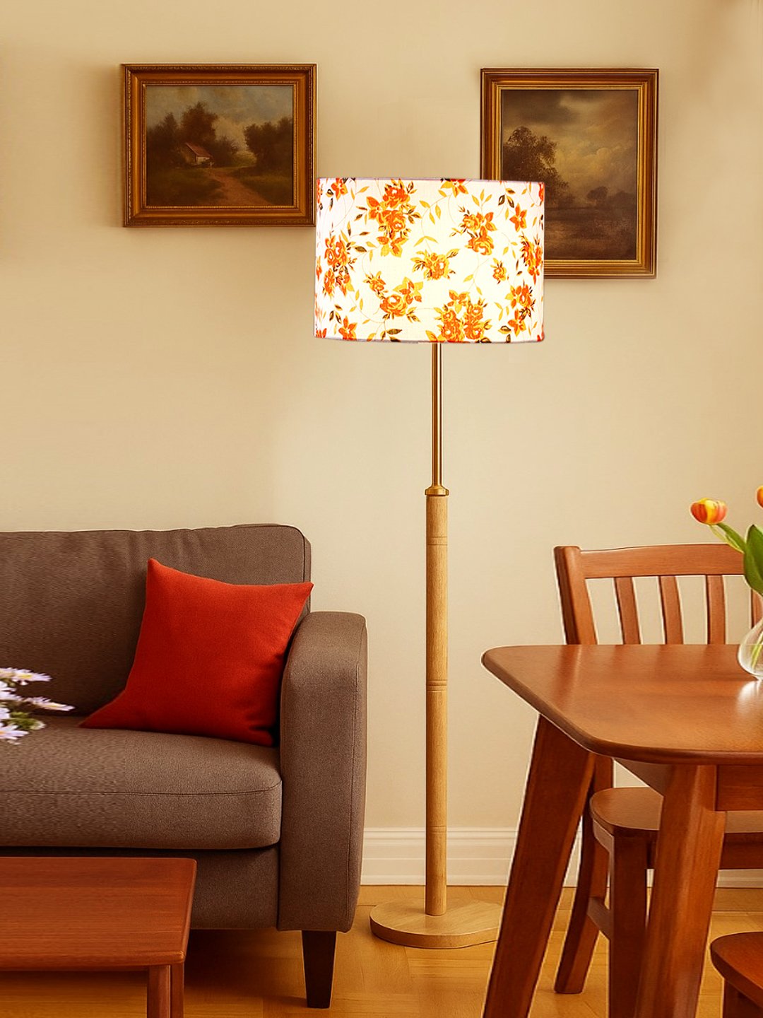 Ambika Home Multi Shade Premium Floor Lamp for Living Room, Bedroom & Hallway | Decorative Standing Light | E27 Holder Included Bulb - Image 2