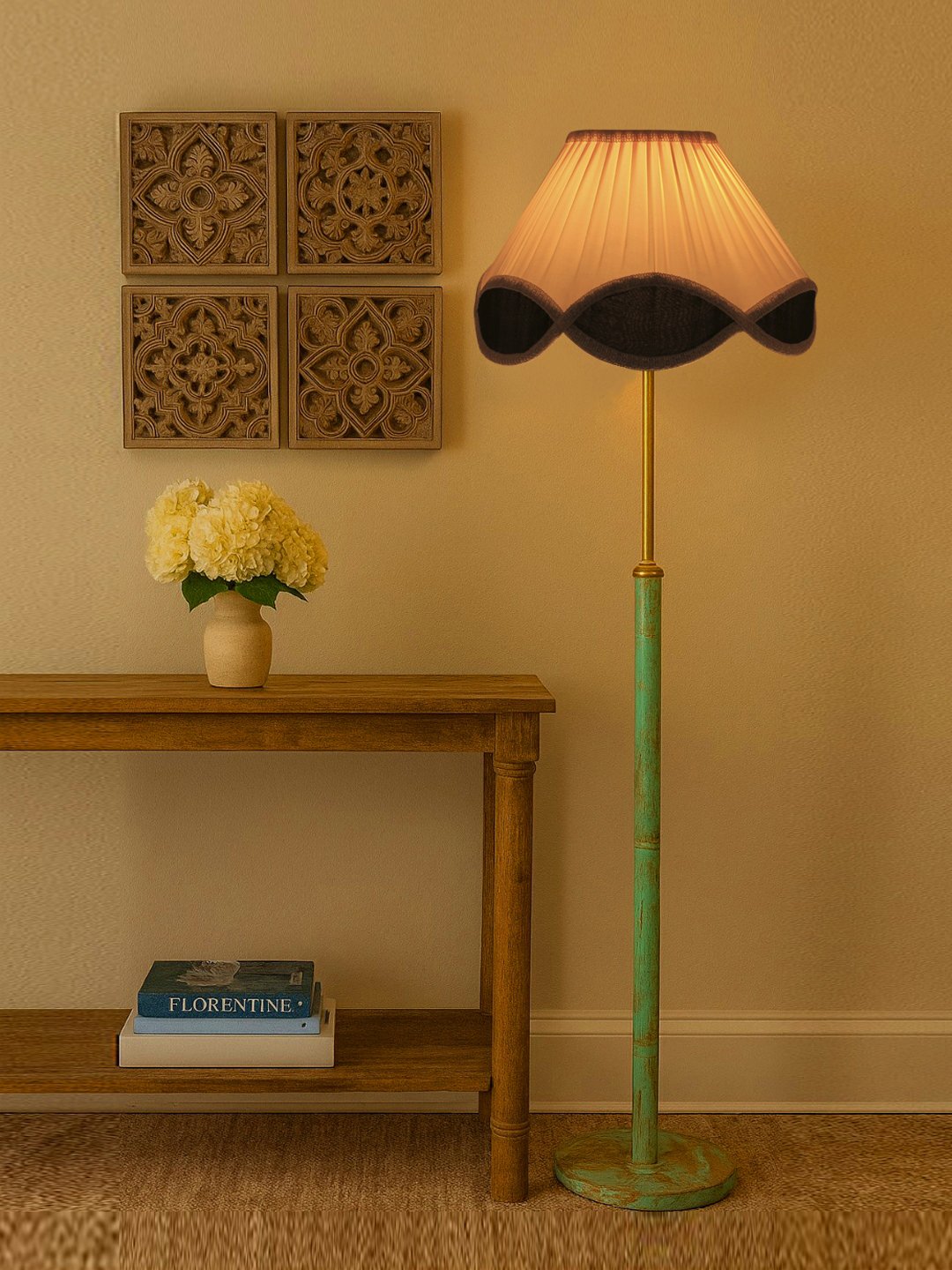 Ambika Home Multi Shade Premium Floor Lamp for Living Room, Bedroom & Hallway | Decorative Standing Light | E27 Holder Included Bulb - Image 3