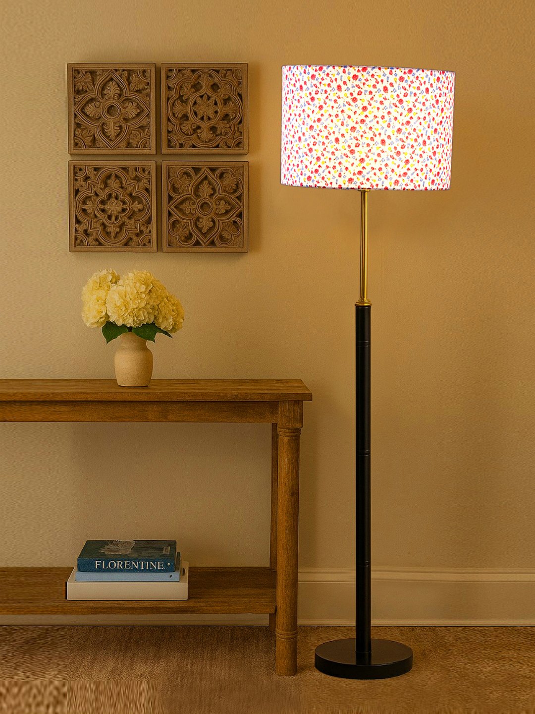 Ambika Home Multi Shade Premium Floor Lamp for Living Room, Bedroom & Hallway | Decorative Standing Light | E27 Holder Included Bulb - Image 3