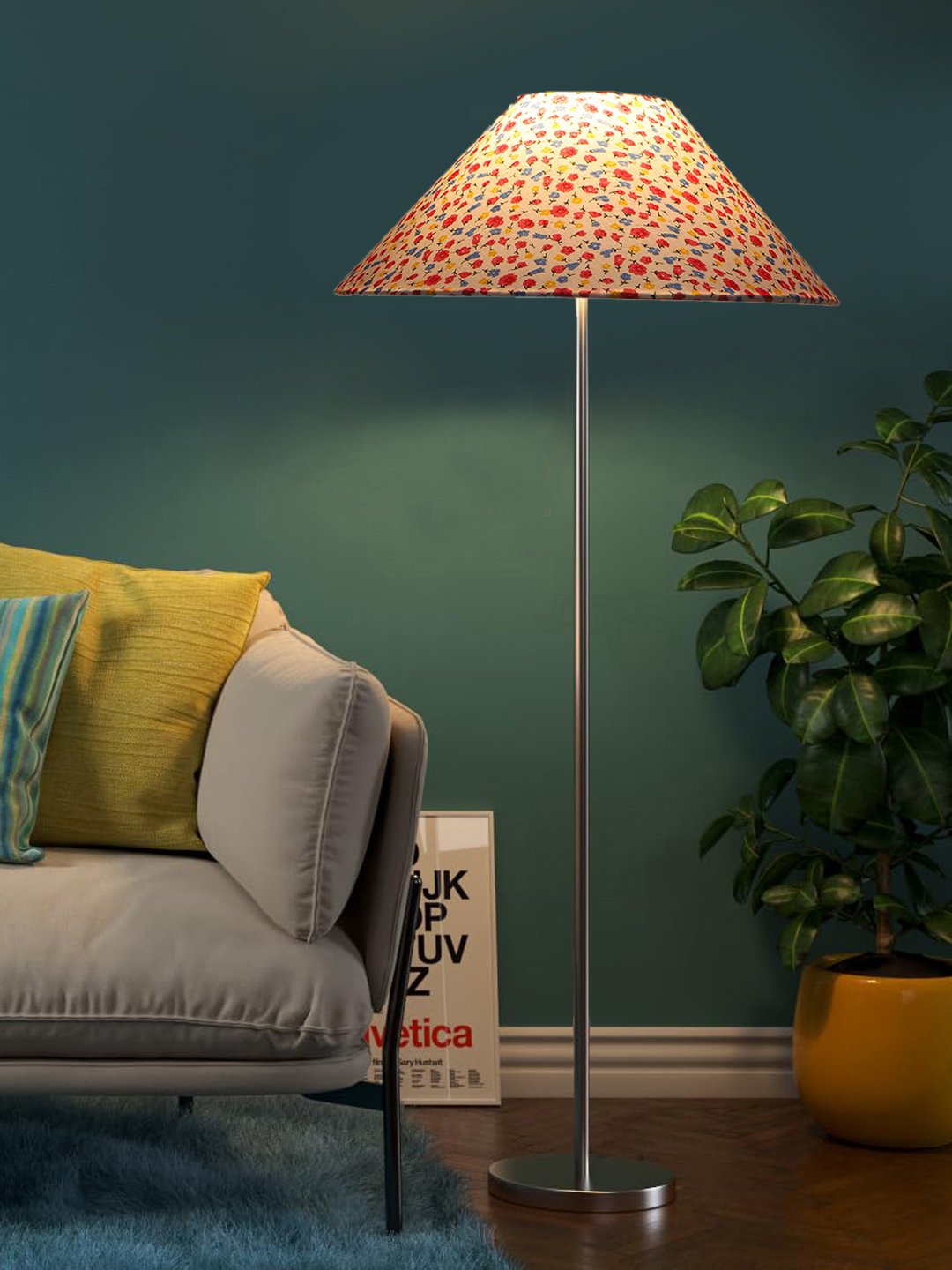 Ambika Home Contemporary Multi Steel Floor Lamp for Sophisticated Homes & Hotels | E27 Holder Included Bulb - Image 4