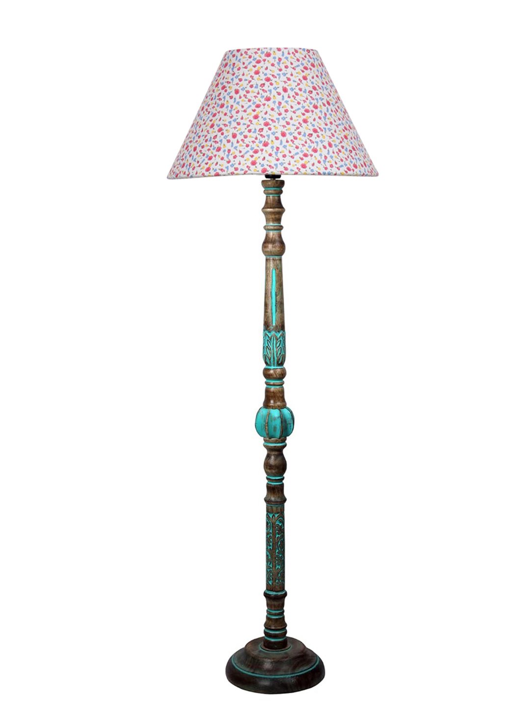 Ambika Home MULTI Shade Wooden Floor Lamp for Living Room, Bedroom & Hallway | Modern Wood Standing Lamp | B22 Holder | Hotel & Guest Room Decor - Image 4
