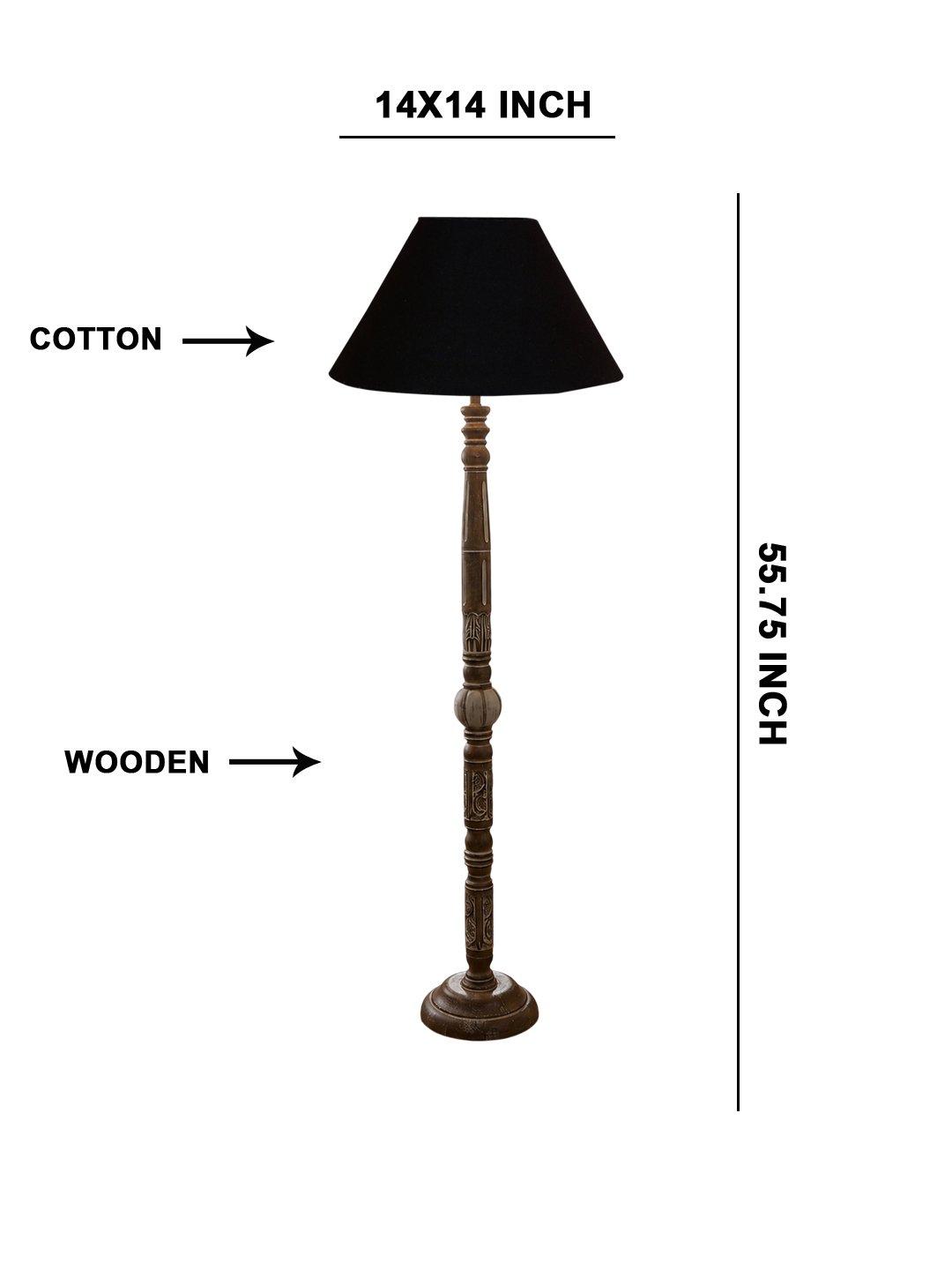 Ambika Home Prestige Home White Brushed Floor Lamp | Premium Living Room, Bedroom & Hallway Lighting | E27 Holder & Bulb Included - Image 5