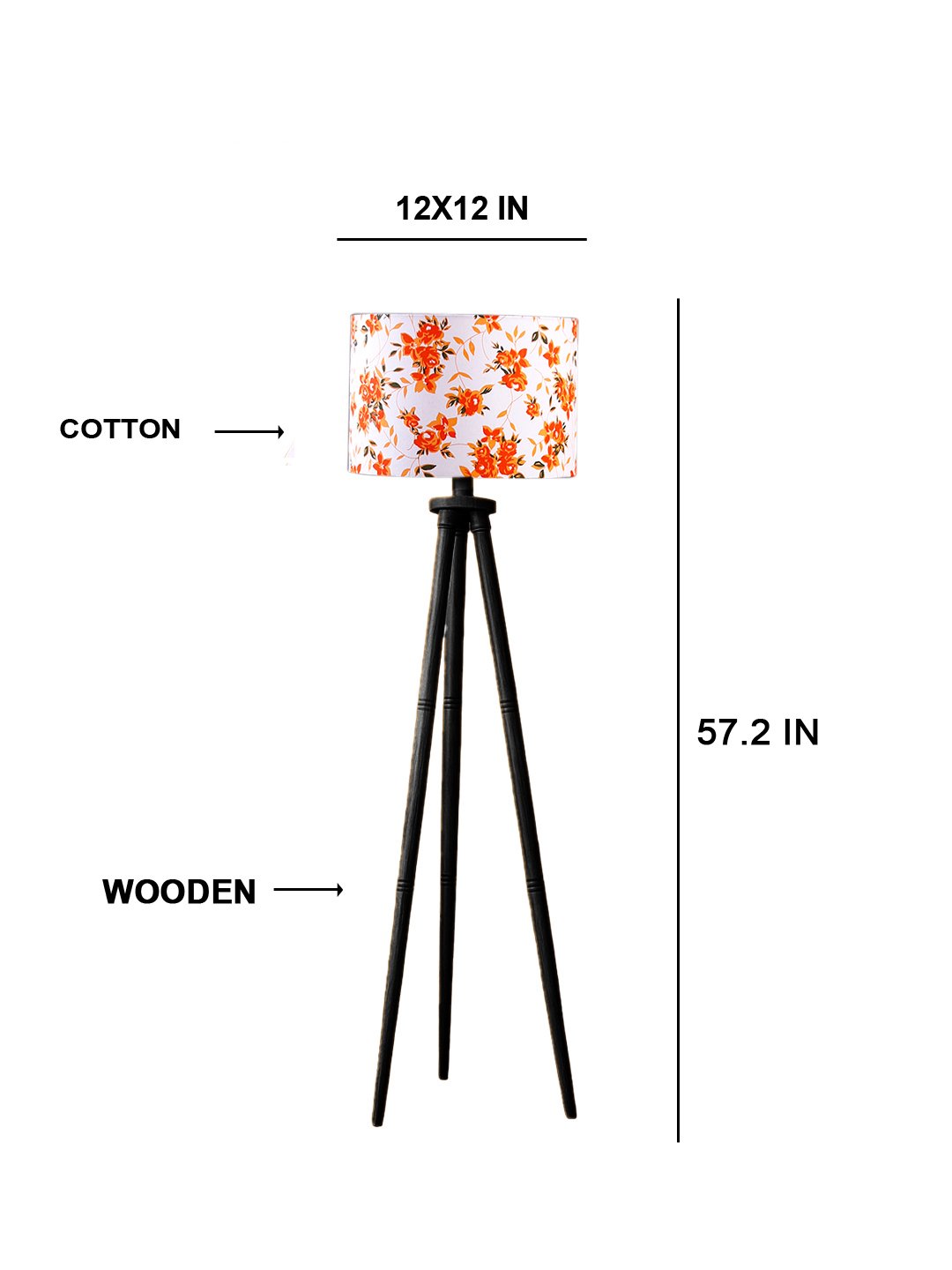 Ambika Home Luxury Multi Shade Floor Lamp for Contemporary Home Decor | E27 Holder Included Bulb - Image 5