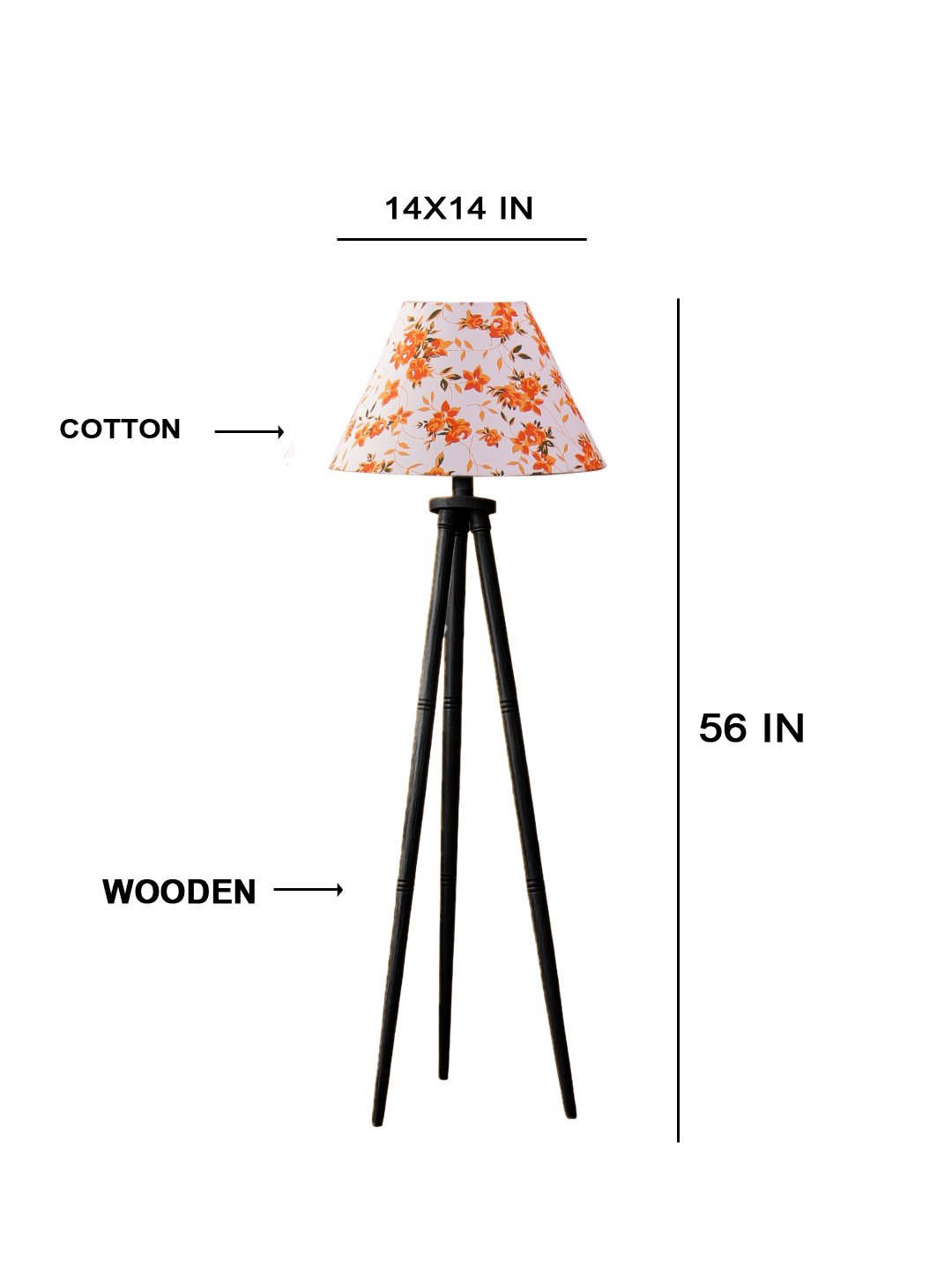 Ambika Home Luxury Multi Shade Floor Lamp for Contemporary Home Decor | E27 Holder Included Bulb - Image 5