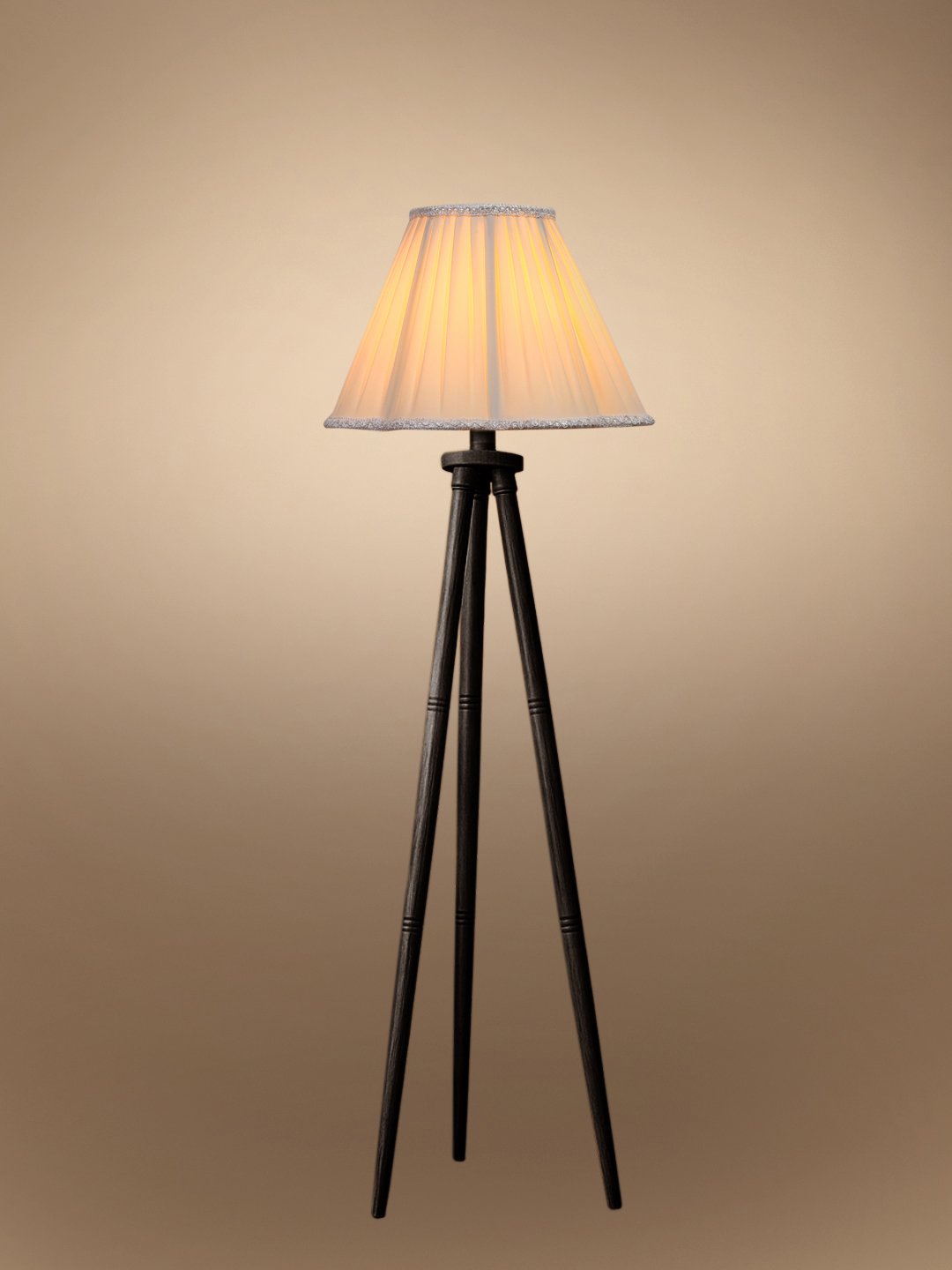 Ambika Home Modern Off-white Tripod Standing Lamp for Bedroom, Lounge & Reading Corner | E27 Holder Included Bulb - Image 6